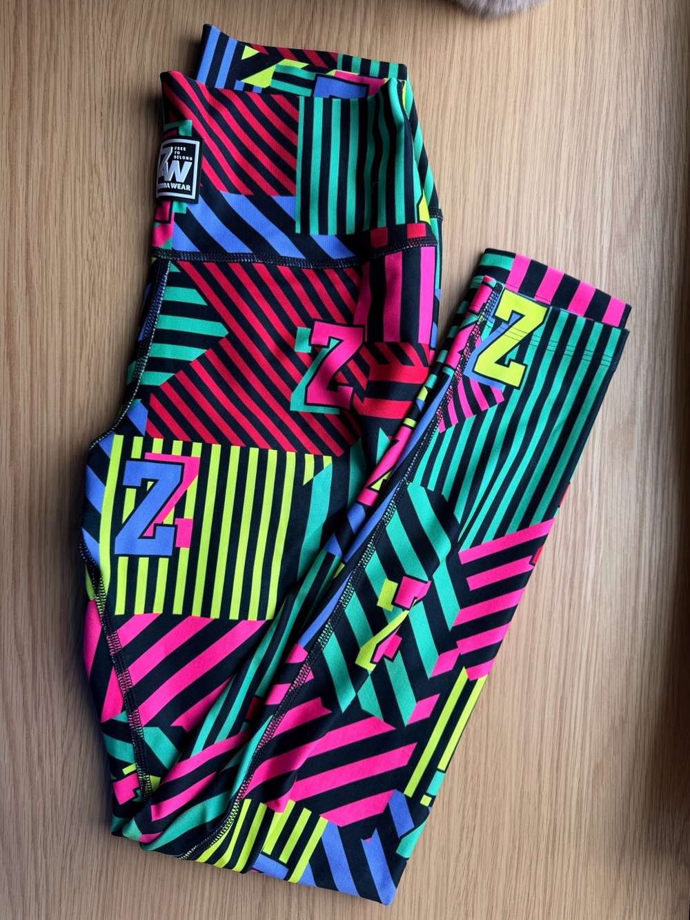 Zumba Neon Geometric Leggings - Multicolor